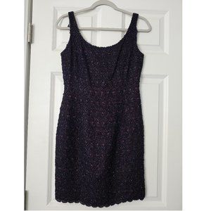 Black Carmen Marc Valvo Size 6 Fully Lined Beaded Dress